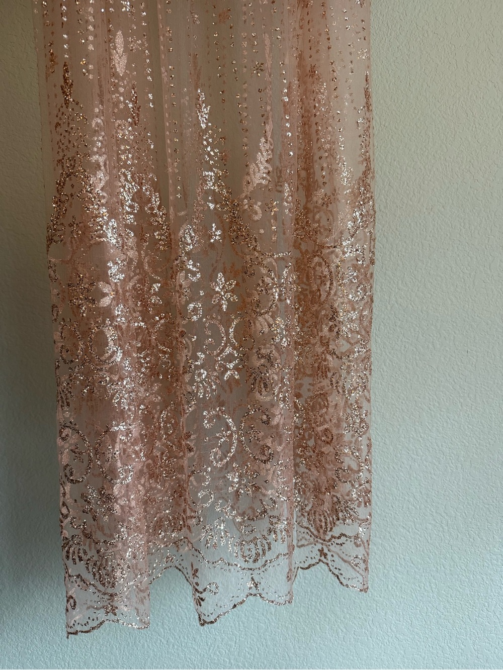 Free People Blush Pink Sequin Lace Maxi Dress - Picture 7 of 7